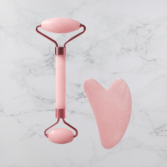 Auravea™ Luxury Facial Roller & Gua Sha Set